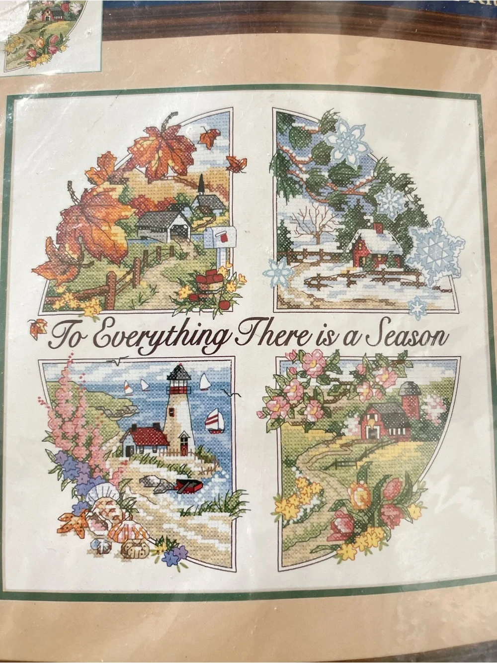 Dimensions Creative Accents Stamped Cross Stitch Kit All Seasons Karen Avery New